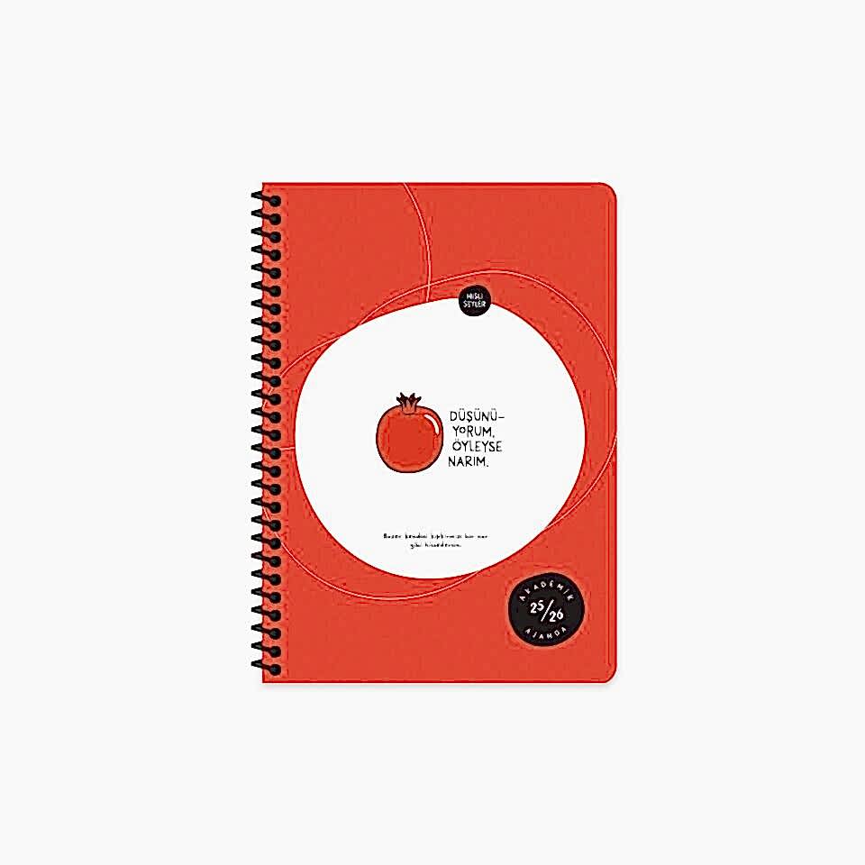 Hisli Şeyler Akademik Ajanda Spiralli 2025 -2026- A5 - Düşünüyorum Öyleyse