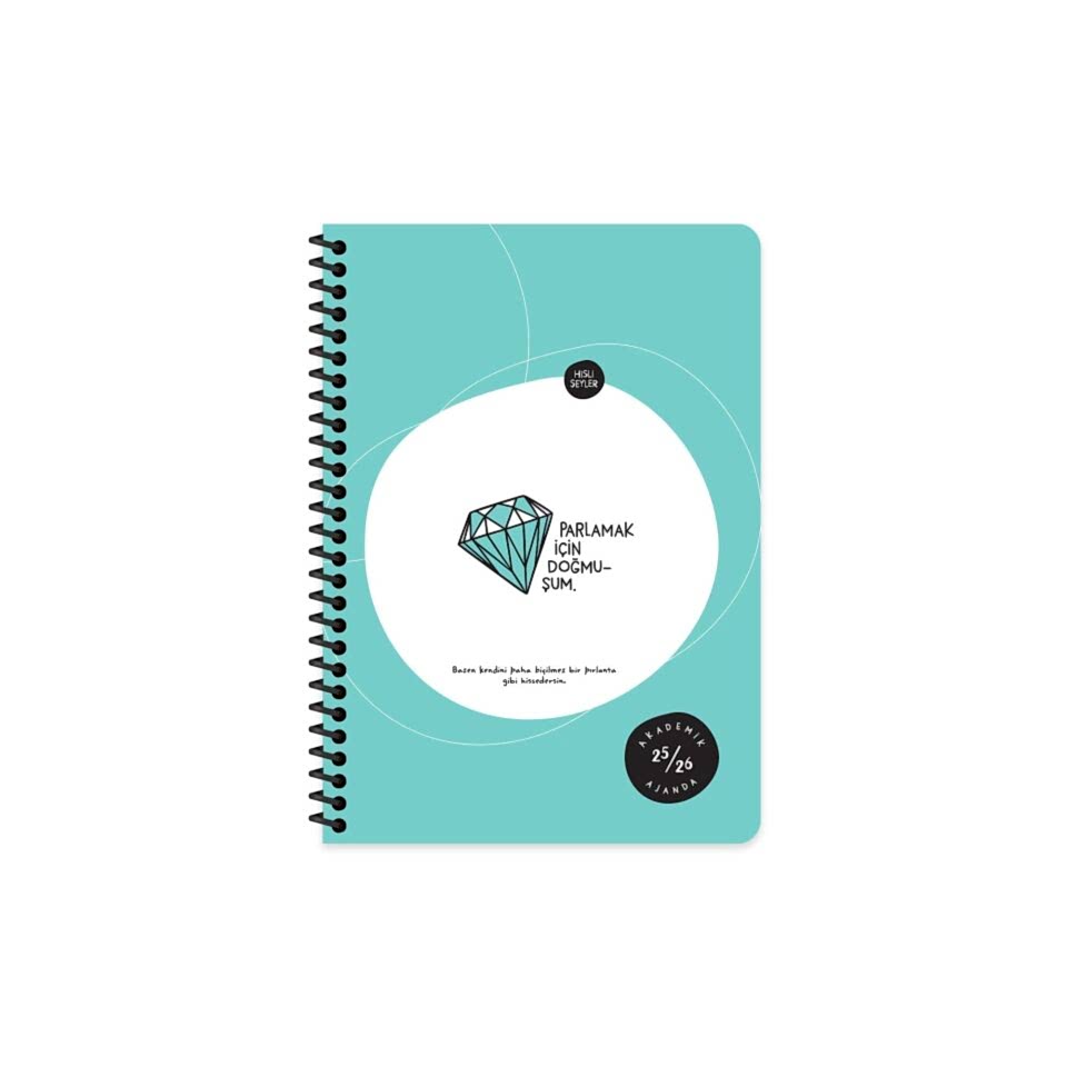 Hisli Şeyler Akademik Ajanda Spiralli 2025 -2026- A5 - Parlamak İçin