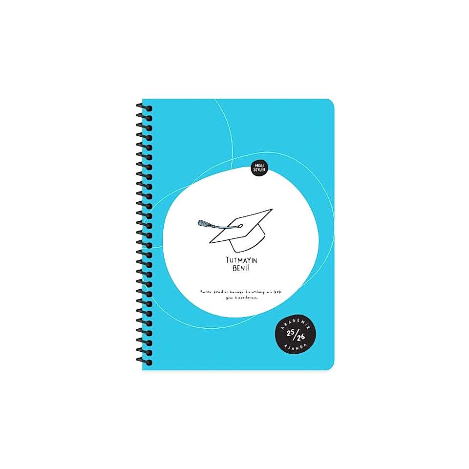 Hisli Şeyler Akademik Ajanda Spiralli 2025 -2026- A5 - Tutmayın Beni