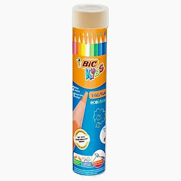 Bic Kids Evolution 12+1 Metal Tüpte Kuru Boya Kalemi