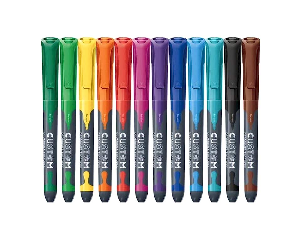 Maped Custom Permanent Marker Fine 12 Renk