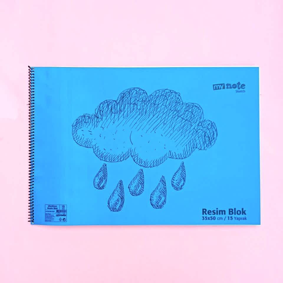 Mynote 35x50 cm 15 Yaprak Resim Blok