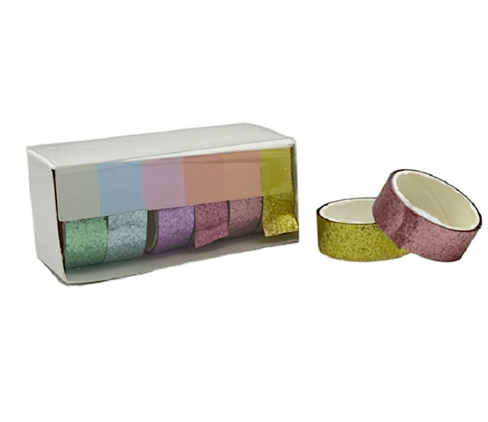 Simli Washi Tape Bant 6lı Kutu - 2