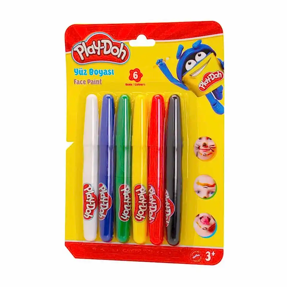 Play-Doh 6 Renk Yüz Boyası
