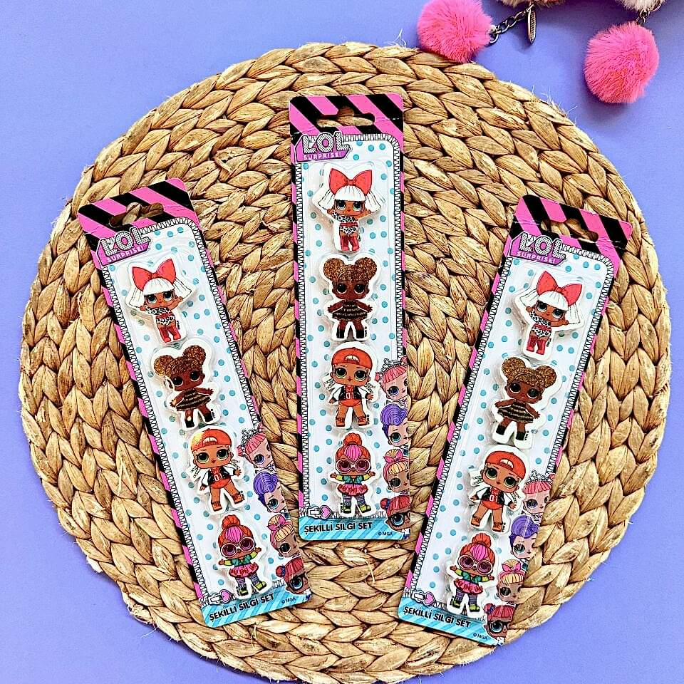LOL Surprise Bebek 4Lü Silgi Seti