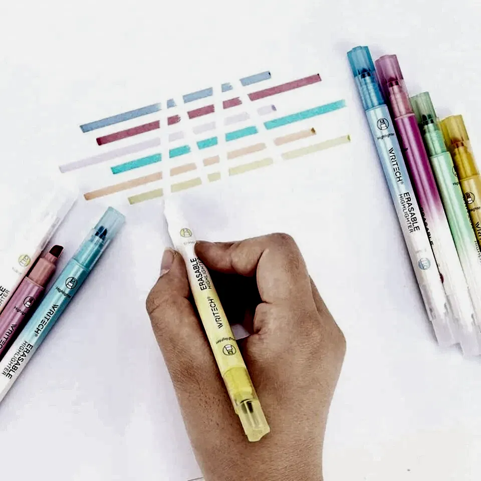 Writech Silinebilir Fosforlu Kalem - Yellow