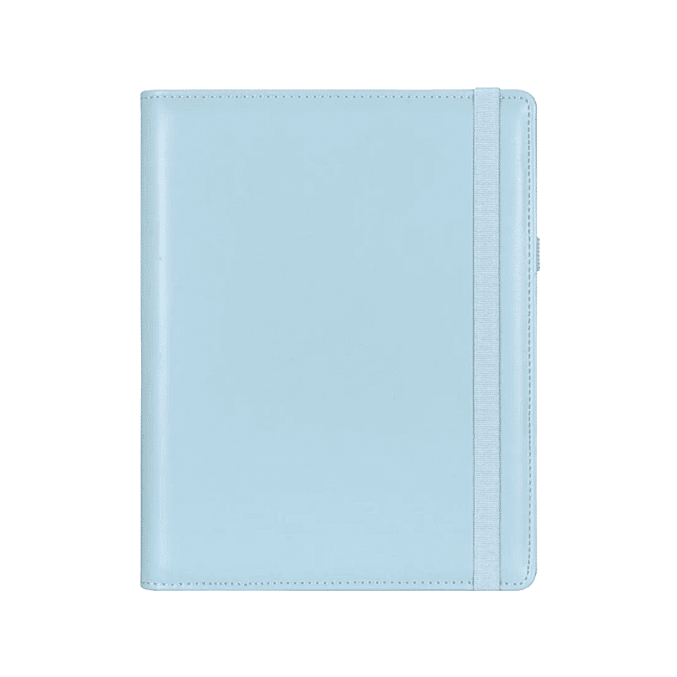 Vj Notepad Folio Deri Kaplı Noktalı Defter 14,8x21 - Mavi