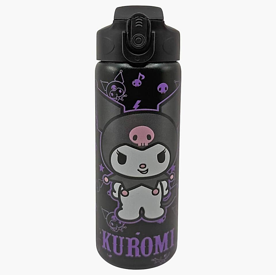 Kuromi Çelik Matara Siyah 600 Ml