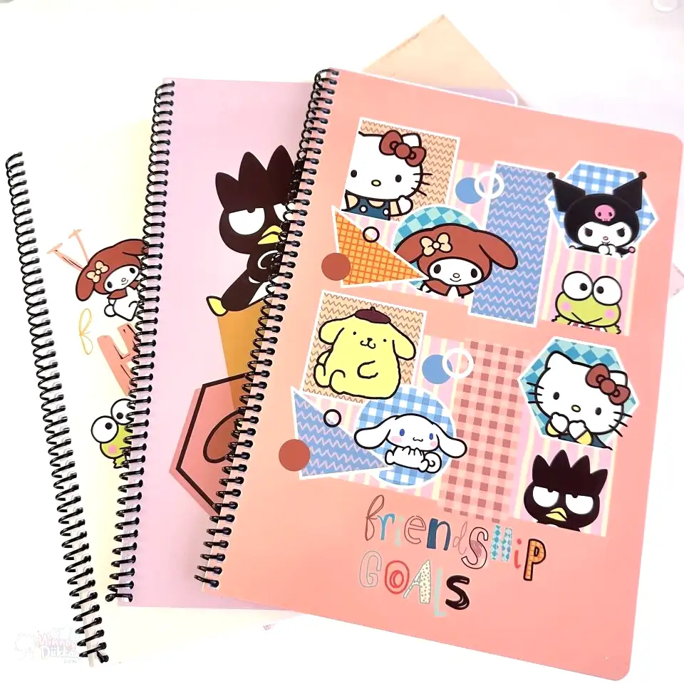 Hello Kitty and Friends 80 Yaprak Çizgili Spiralli Defter A4