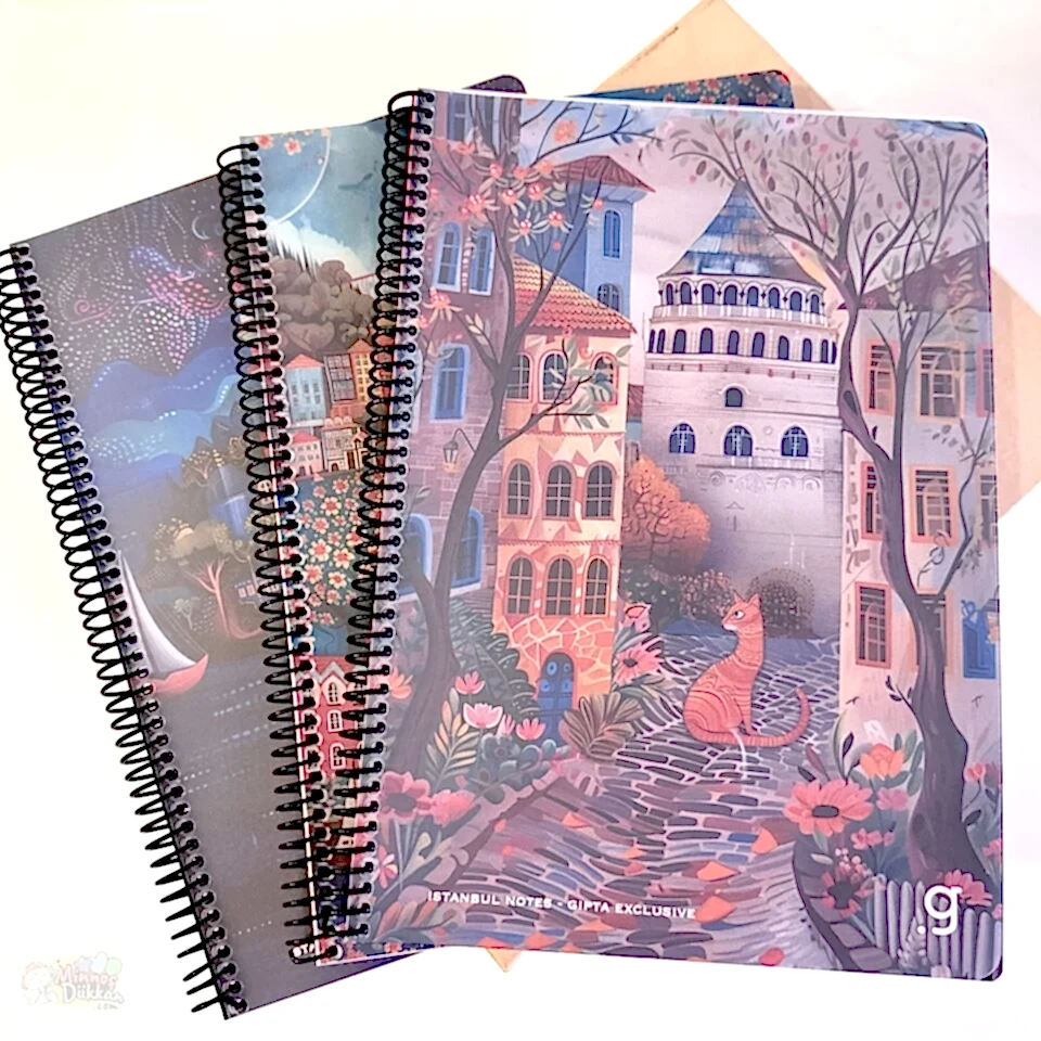 Gıpta Exclusive İstanbul Notes Çizgili 80 Yaprak Defter A4
