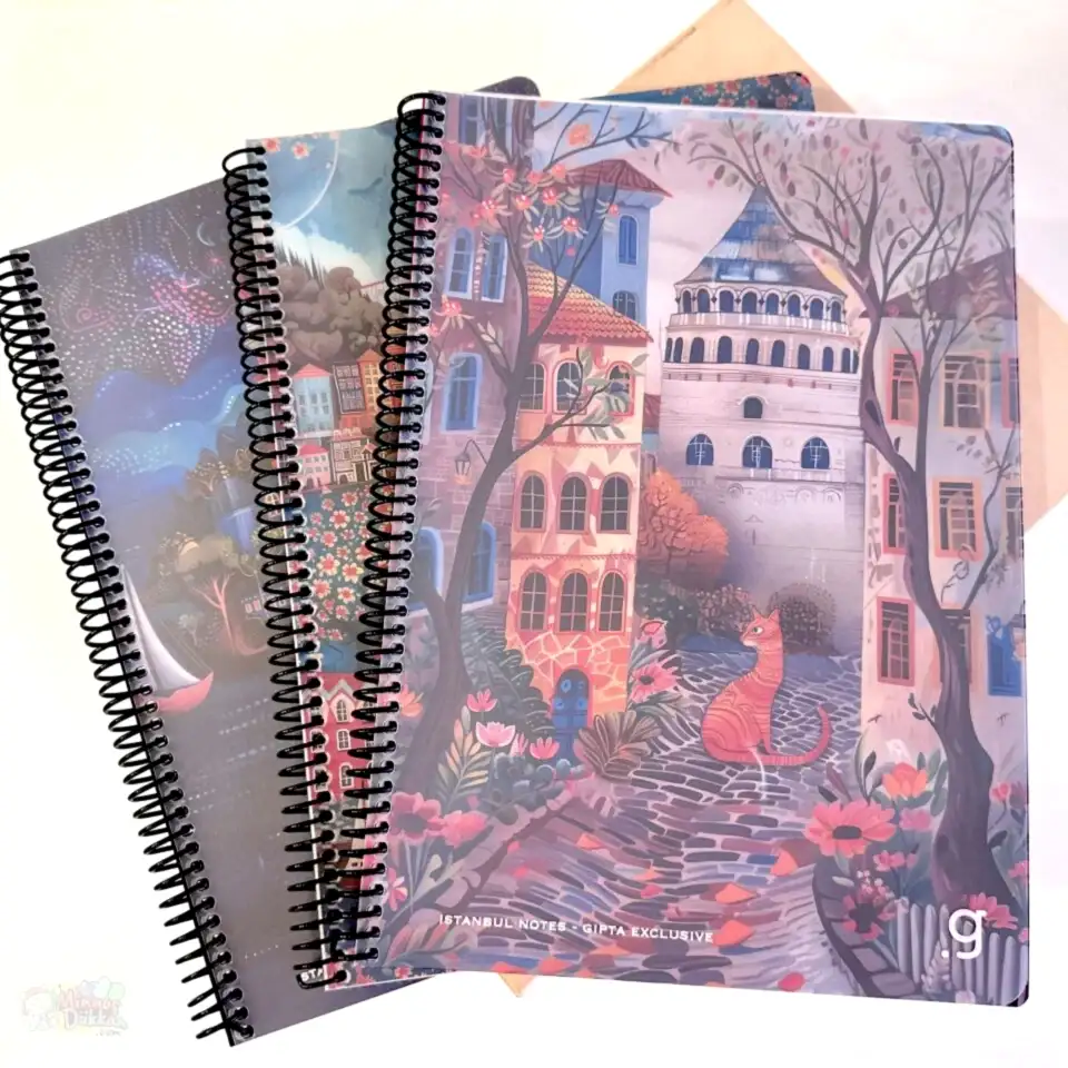 Gıpta Exclusive İstanbul Notes Kareli 80 Yaprak Defter A4